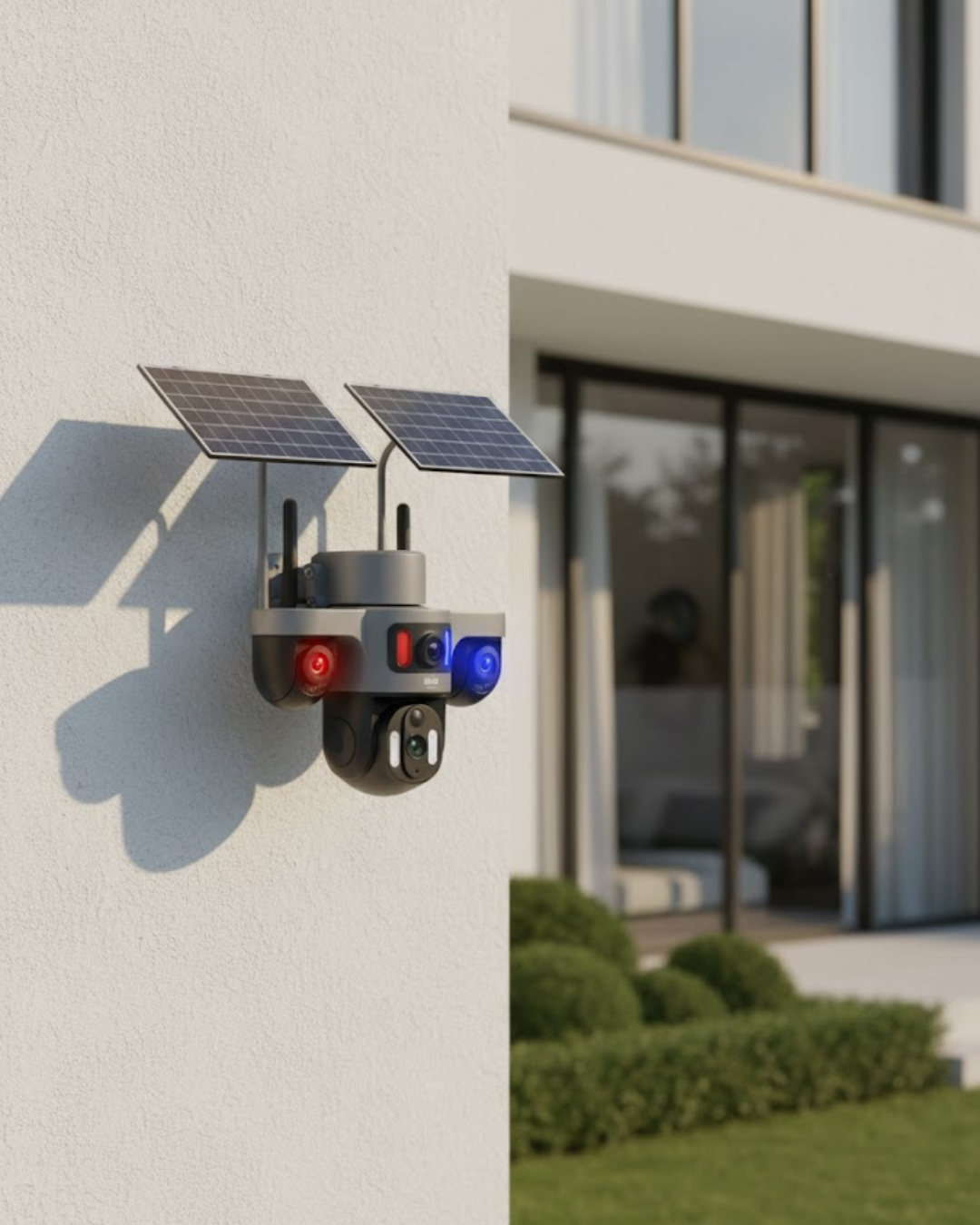 Çoklu Lensli 9MP Solar Güvenlik Kamerası 4G SIM Kart Destekli