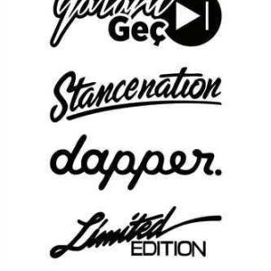 Etiket Arka Cam Sticker Set 10 Lu Paket