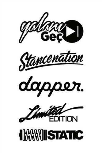 Etiket Arka Cam Sticker Set 10 Lu Paket