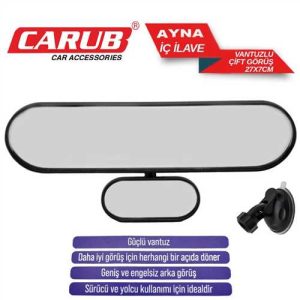 Iç Ilave Ayna Çift Görüs Siyah 27Cmx 7Cm