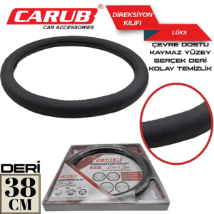 Direksiyon Kilifi Gerçek Deri 38Cm Kutulu Siyah