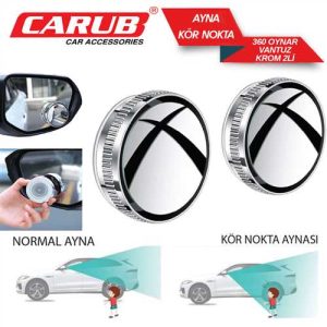 Kör Nokta Ayna Yuvarlak Krom 2 Li Oynar
