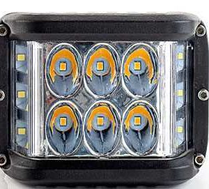 Çalisma Lambasi 6 Led Sari-Beyaz Çakarli 18W 10-30V