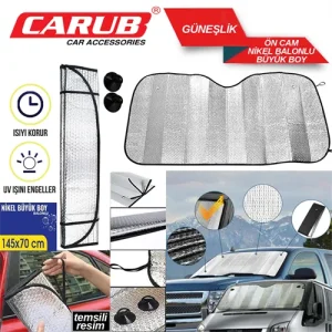 Oto Cam Ön Güneslik Nikel Balonlu 70*145 Cm Orta