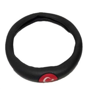 Direksiyon Kilifi 38Cm Kokusuz Siyah Bayrak Isleme