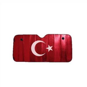 Oto Cam Ön Güneslik Nikel Türk Bayrakli 60*130 Cm Küçük