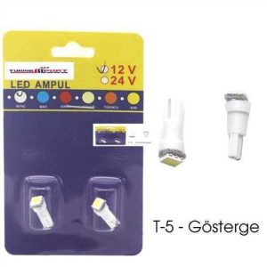 Ampul Mini Dipsiz 12V Beyaz Gösterge Ledi
