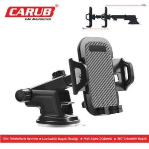 Telefon Tutucu Vantuzlu Uzayan Ayarli Karbon