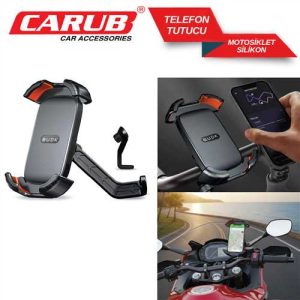 Telefon Tutucu Motosiklet Silikon Çerçeveli