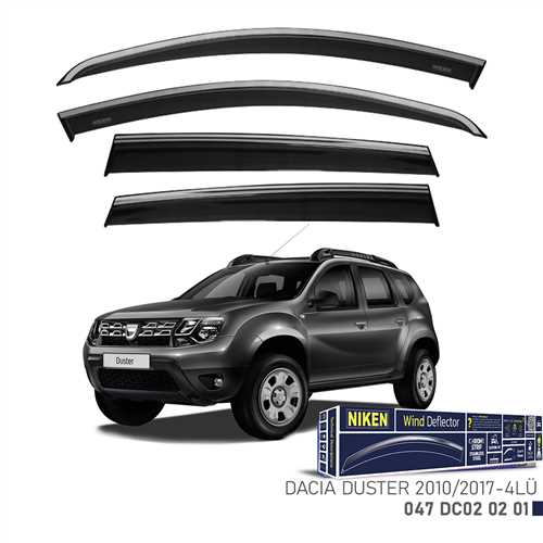 Dacia Duster 2010-2017 Kromlu Cam Rüzgarligi 4Lü