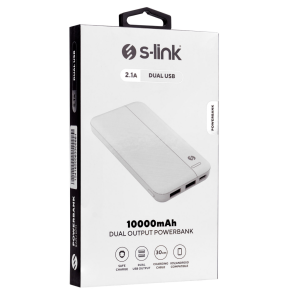S-LINK IP-G10N Beyaz 10.000mAh 2xUSB 1xMicro USB 1xType-C 4 LED Göstergeli PowerBank(1923)