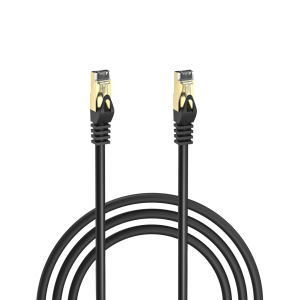 S-LINK MM-CAT705 CAT7 Patch 5Mt Gold Uçlu   FTP CCA Ağ Bağlantı Kablosu (Siyah)(1923)