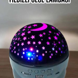 Yıldız Yansıtmalı Projeksiyon Gece Lambası Şarjlı Taşınabilir