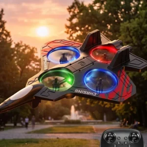 Uzaktan Kumandalı Drone Uçak LED Işıklı 360 Derece Akrobatik Hareket Özellikli