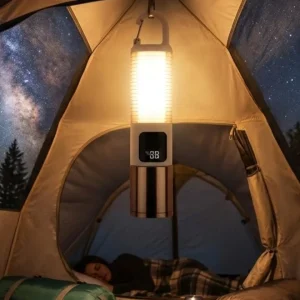 LED Kamp Lambası USB Şarjlı 500 Lümen Parlaklık Güç Göstergeli Taşınabilir Fener