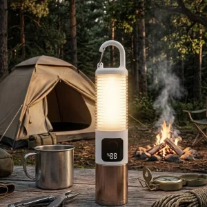 Taşınabilir LED Kamp Feneri USB Şarjlı Yüksek Parlaklık 500 Lümen Güç Göstergeli