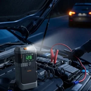 Taşınabilir Akü Takviye Cihazı Araç Çalıştırma ve Dijital Hava Kompresörü Çok Amaçlı Güç Ünitesi