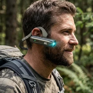 Mini Giyilebilir Vlog Kamera WiFi Uygulama Kontrol 4K Video Kayıt