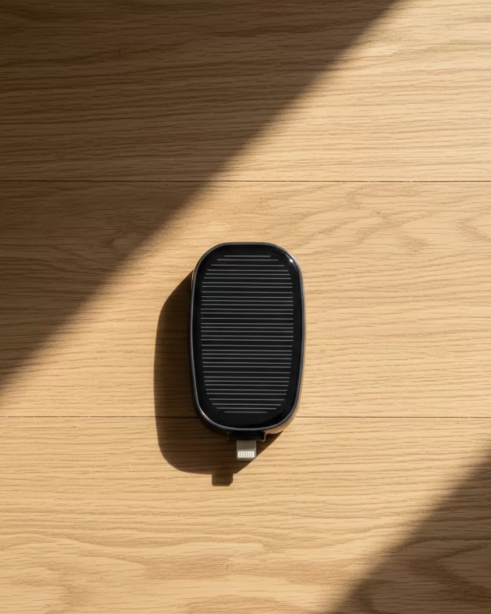 Güneş Enerjili Mini Powerbank 1200mAh Ultra İnce Taşınabilir