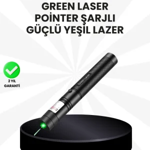 Yüksek Güçlü Yeşil Lazer Pointer 5000mW Şarjlı