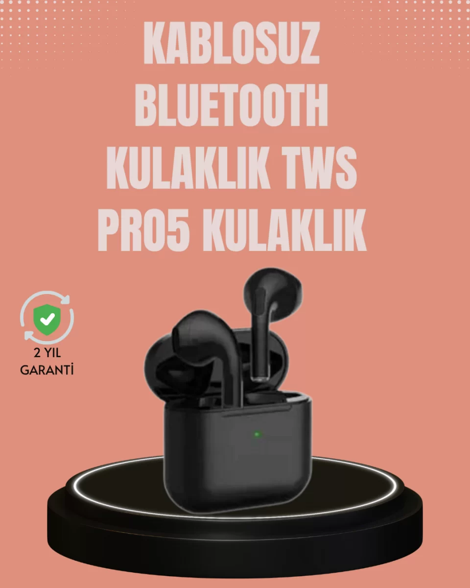 TWS Pro 5 Kulaklık – Uzun Süreli Kullanım İçin Yüksek Batarya Performansı