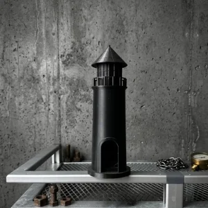 Modern Tasarımlı 3D Siyah Deniz Feneri Ev Dekor Objesi
