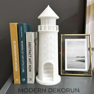 Dekoratif 3D Deniz Feneri Obje Marin Stil Ev Aksesuarı