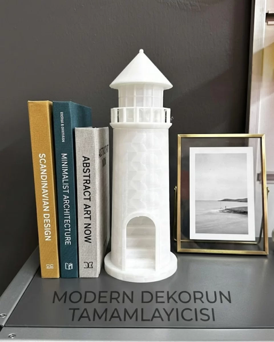 Dekoratif 3D Deniz Feneri Obje Marin Stil Ev Aksesuarı