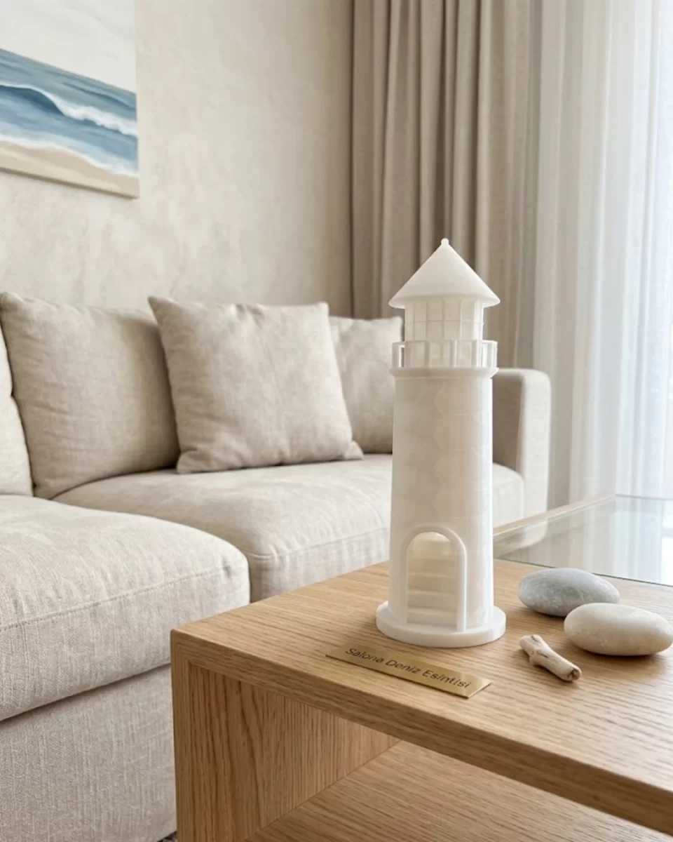 3D Deniz Feneri Dekoratif Obje Modern Ev ve Ofis Aksesuarı