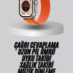 Yeni Nesil Akıllı Saat Uyku ve Sağlık Takibi Titeşimli Sesli Arama Mesaj ve Bildirim Görme