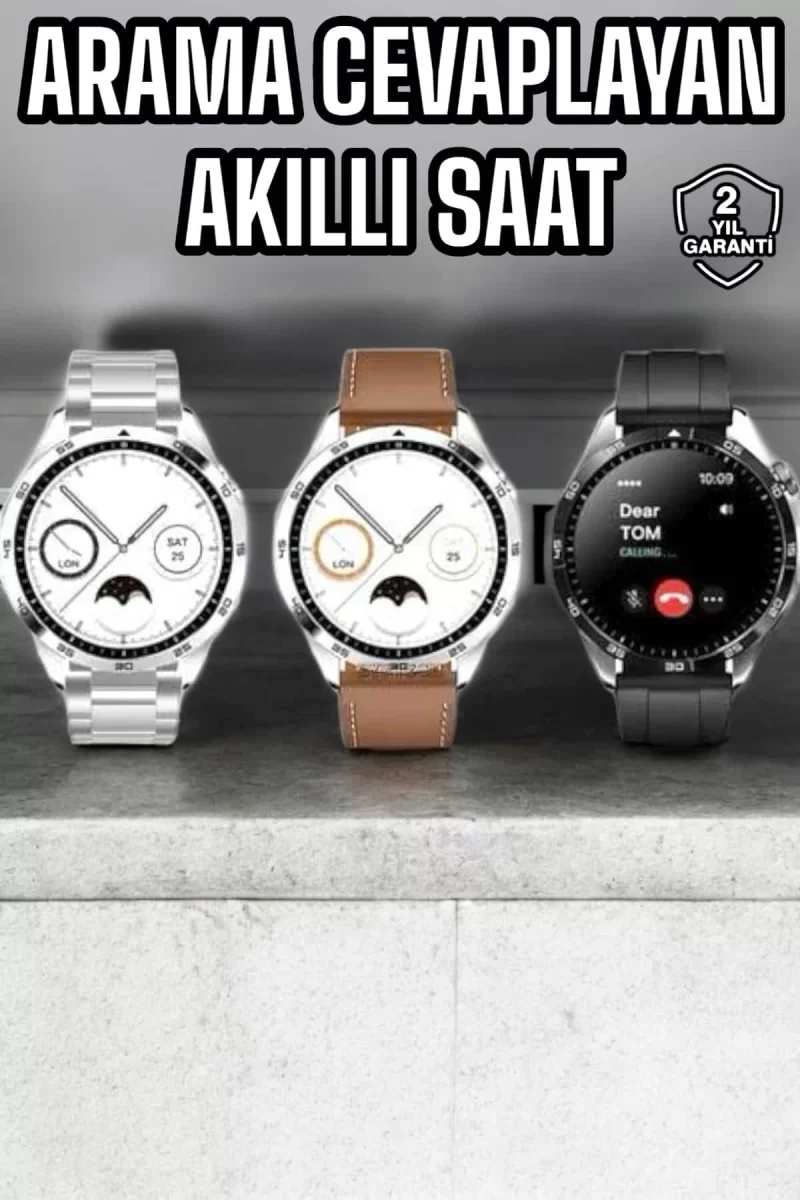 Akıllı Saat Titreşimli Amoled Ekran Uyku ve Sağlık Takibi Sesli Görüşme