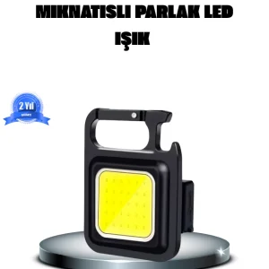 LED Mini Anahtarlık Fener – 1000 Lümen Güçlü Işık ve USB Type-C Şarjlı
