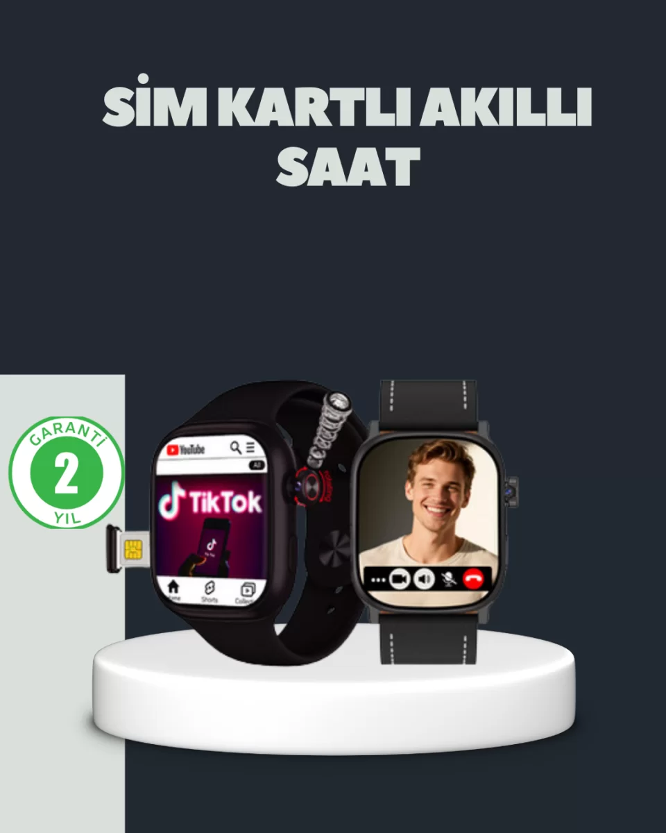 SIM Kartlı GPS Destekli Akıllı Saat Sesli Görüşmeli