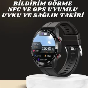 Yeni Model Akıllı Saat GPS Uyumlu Uyku ve Sağlık Takibi Sesli Görüşme