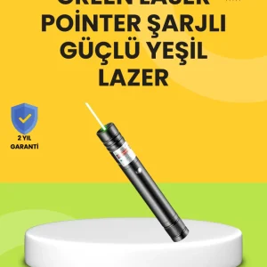 Uzun Mesafe Görünürlüklü Yeşil Lazer Pointer Şarjlı