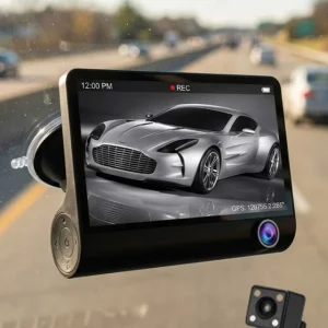 Araç DVR Kamera Çift Lensli 4 İnç Ekranlı G Sensörlü