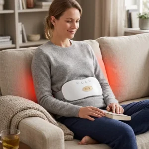 Kızılötesi Isıtmalı Titreşimli Kadın Bel ve Rahim Masaj Kemeri USB Şarjlı