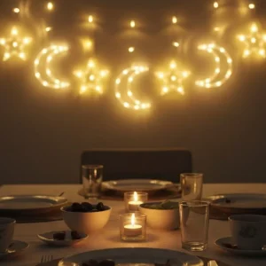Dekoratif Büyük Ay Yıldız Ramazan Led Işık