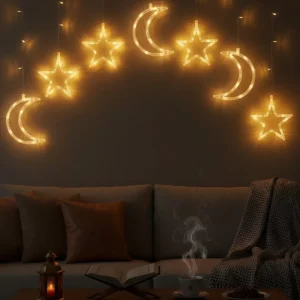Ramazan İçin Büyük Boy Işıklı Ay Yıldız Led