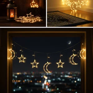 Büyük Ay Yıldız Led Ramazan Süsü Dekoratif Işık