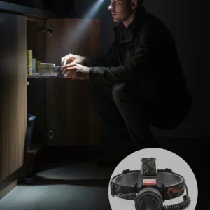 USB Type C Şarjlı Sensörlü Kafa Lambası Uzun Ömürlü Batarya