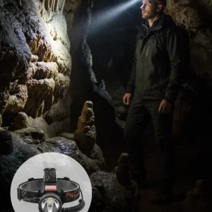 Hareket Sensörlü Şarj Edilebilir Kafa Lambası LCD Göstergeli