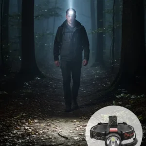 LED Sensörlü Şarjlı Kafa Feneri LCD Ekranlı 30W Güçlü Işık