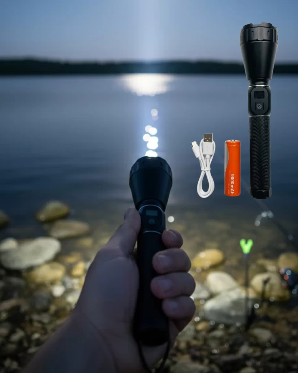 60W Güçlü LED El Feneri 6000 Lümen Uzun Mesafe Aydınlatma Seti