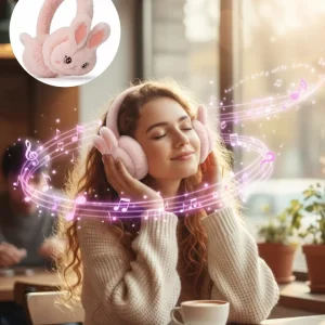 Peluş Kulaklıklı Bluetooth Kablosuz Müzik Dinleme ve Görüşme Özellikli