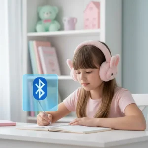 Şarjlı Tavşan Tasarımlı Kablosuz Bluetooth Kulaklık Stereo Ses ve Hafıza Kart Destekli