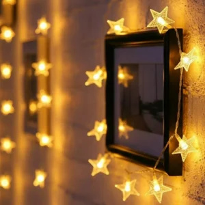 5 Metre 20 Yıldızlı LED Işık Zinciri Daylight Beyaz Salon ve Oda Dekoru