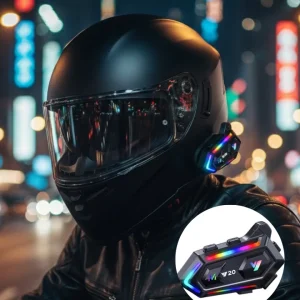 IPX6 Su Geçirmez Intercom 1000m Bağlantı 1000mAh Batarya RGB Işıklı