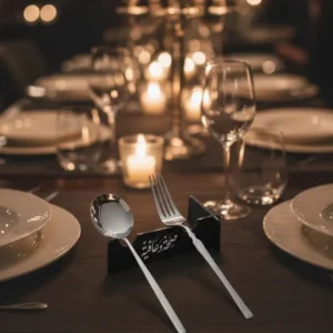 3D Özel Baskı 6’lı Kaşık Çatal Sunum Standı Şık Masa Düzenleyici