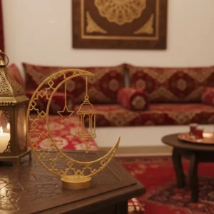 3D Ramazan Dekor Özel Baskı Hilal Yıldız Masa Üstü